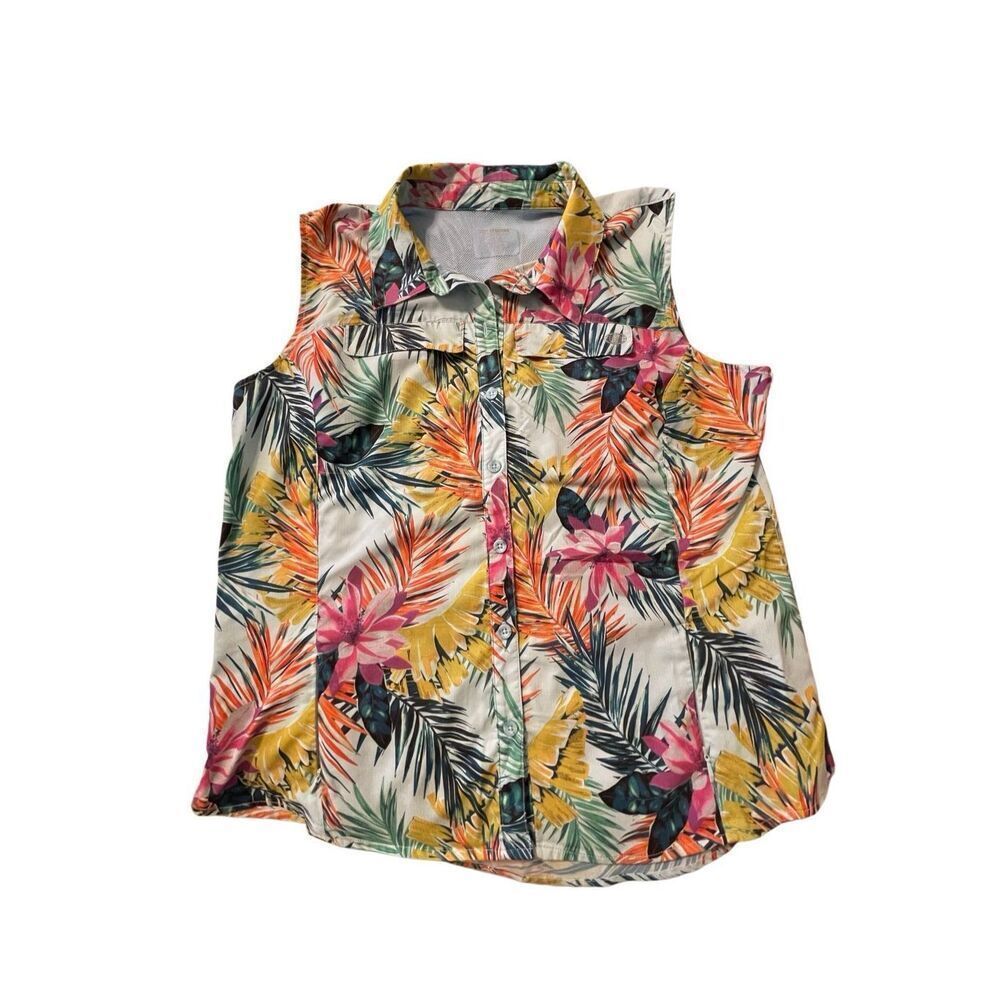 Reel Legends 3 Pack Women’s Button Down Sleeveless Tops - Picture 8 of 15